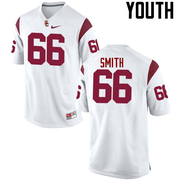 Youth #66 Cole Smith USC Trojans College Football Jerseys-White